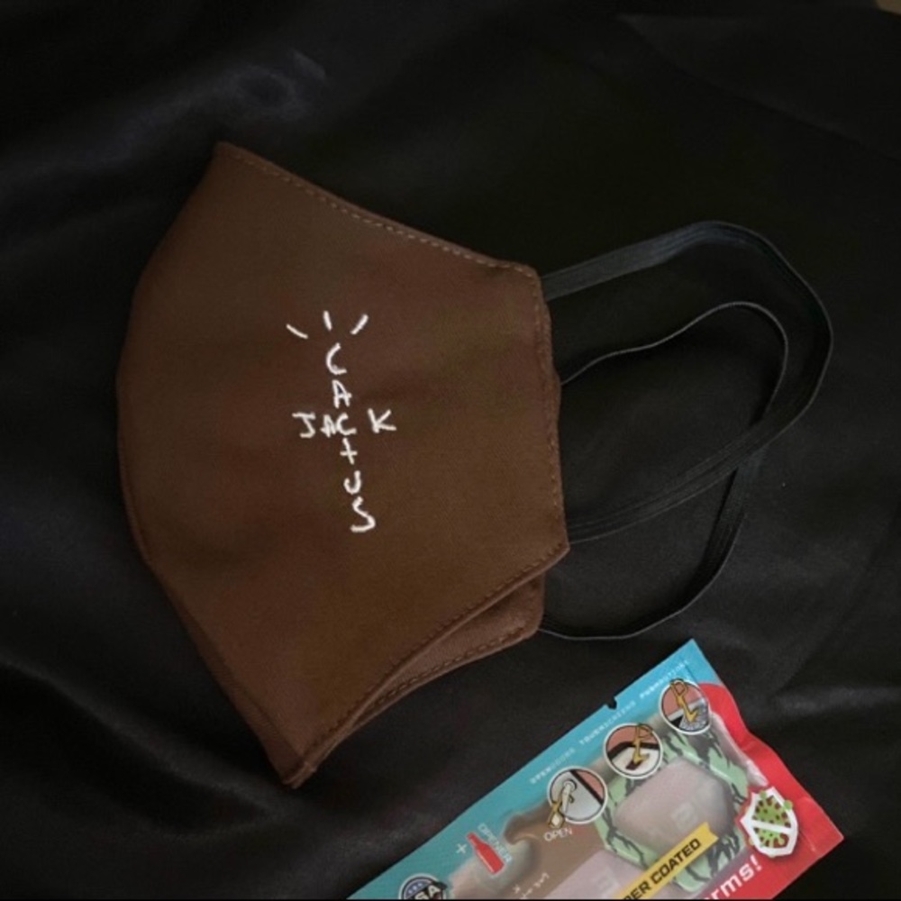 NWOT Dark Brown Travis Scott Cactus Jack Face Mask